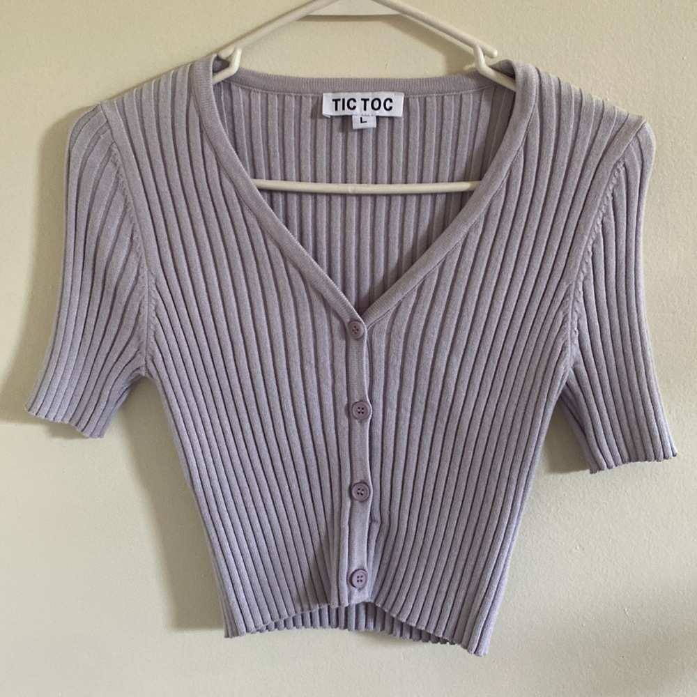 90s/Euphoria Style Lilac Knit Crop Top NWOT